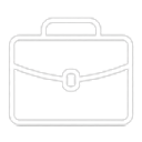 white briefcase icon
